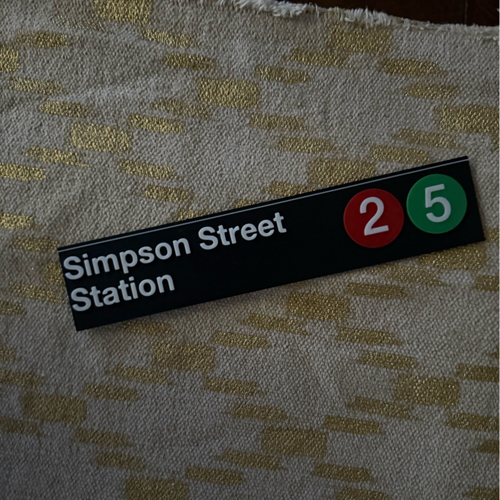 Simpson station Bronx Subway Sign MTA station 2 3 lines nyc transit city train